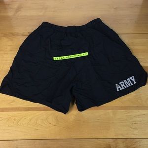 Army Running Shorts Large Uniform Reflective Black